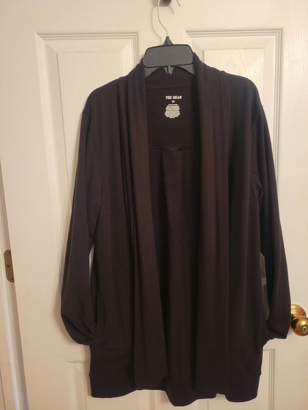 tek gear Black Open Drape Front Cardigan